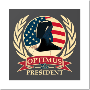 Tesla Optimus For President Posters and Art